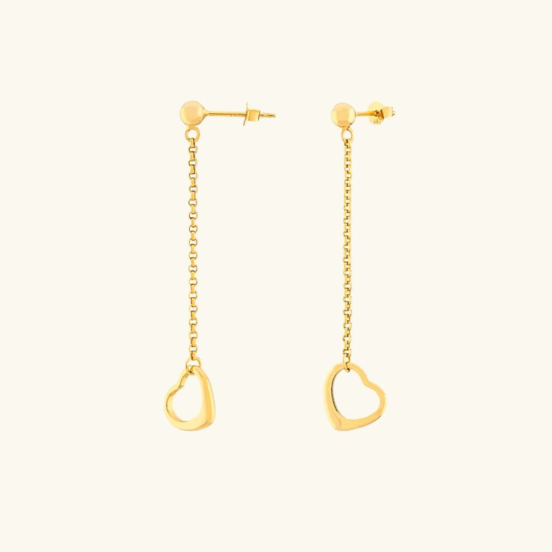 Gouden Hartjes Oorbellen - Sofi