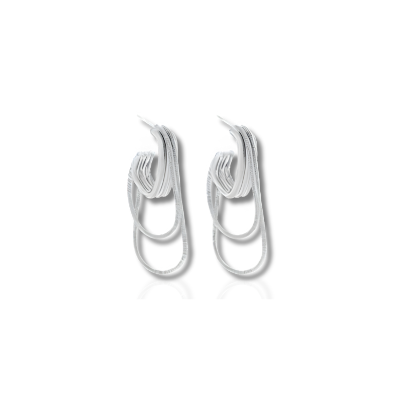 Geometrische Stud Oorbellen met Kwastje - Laura