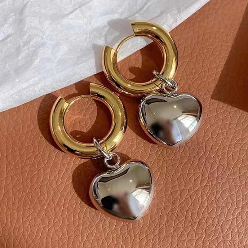 Gouden en Zilveren Hartjes Oorbellen – Nien