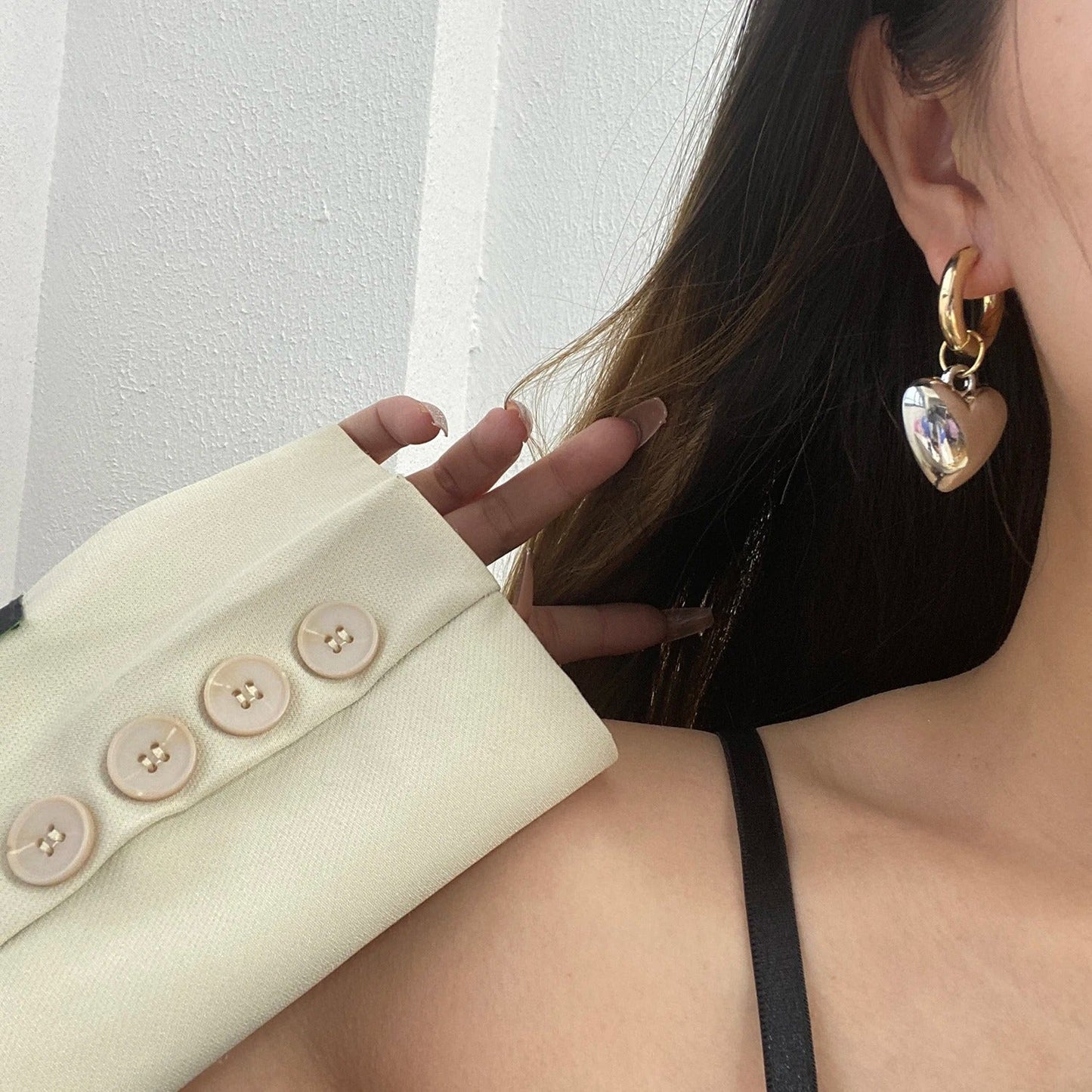 Gouden en Zilveren Hartjes Oorbellen – Nien