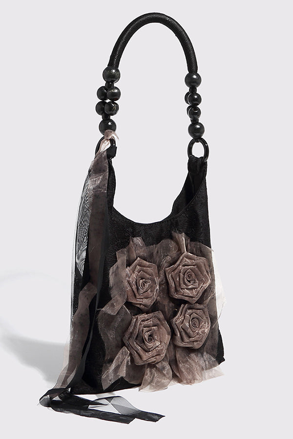 Stijlvolle Tie-Dye Rozenbloem Schoudertas - Perfect voor casual en elegante looks