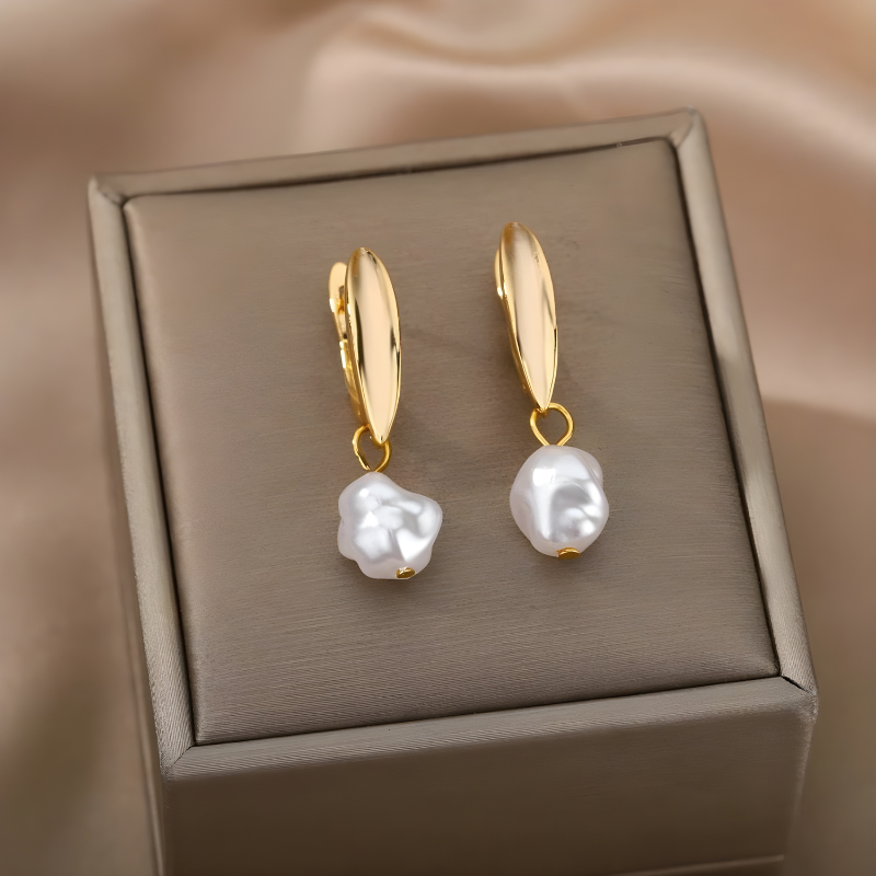 Gouden parel oorbellen - Ere