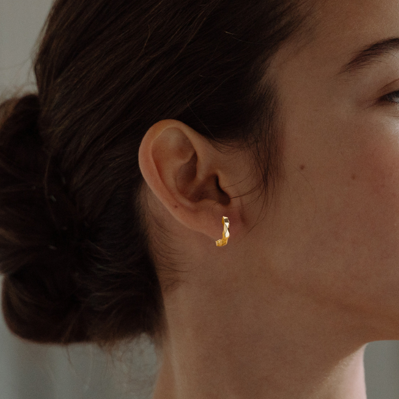 Geometrische Gouden Hoepel Oorbellen - Mary