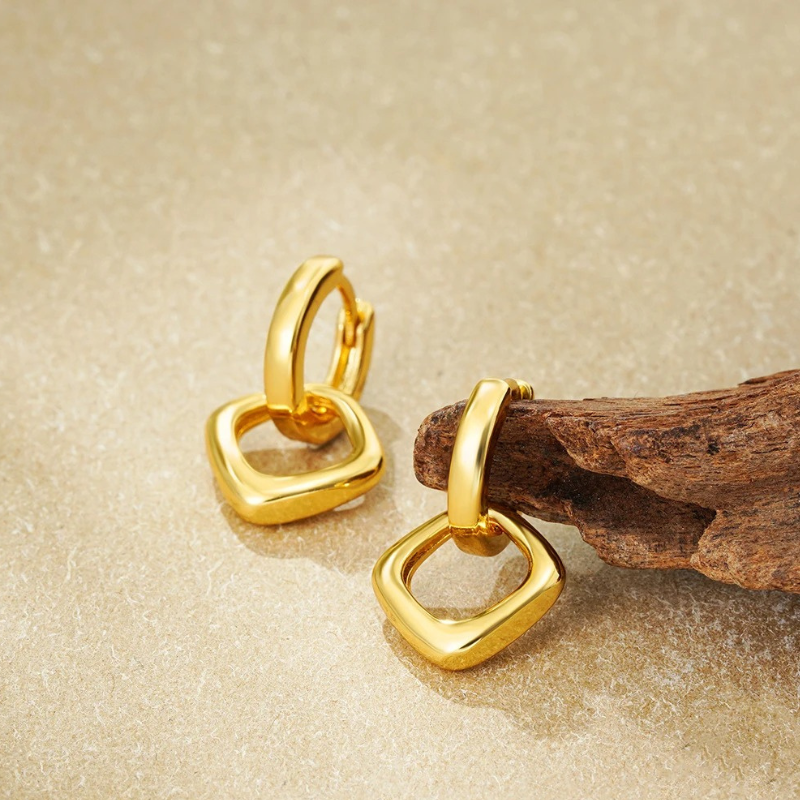 Geometrische Creoolse Hoepel Oorbellen - Zoey