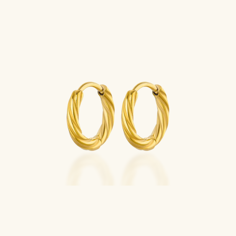 Gouden Gedraaide Hoepeloorbellen - Charlotte