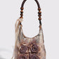 Stijlvolle Tie-Dye Rozenbloem Schoudertas - Perfect voor casual en elegante looks