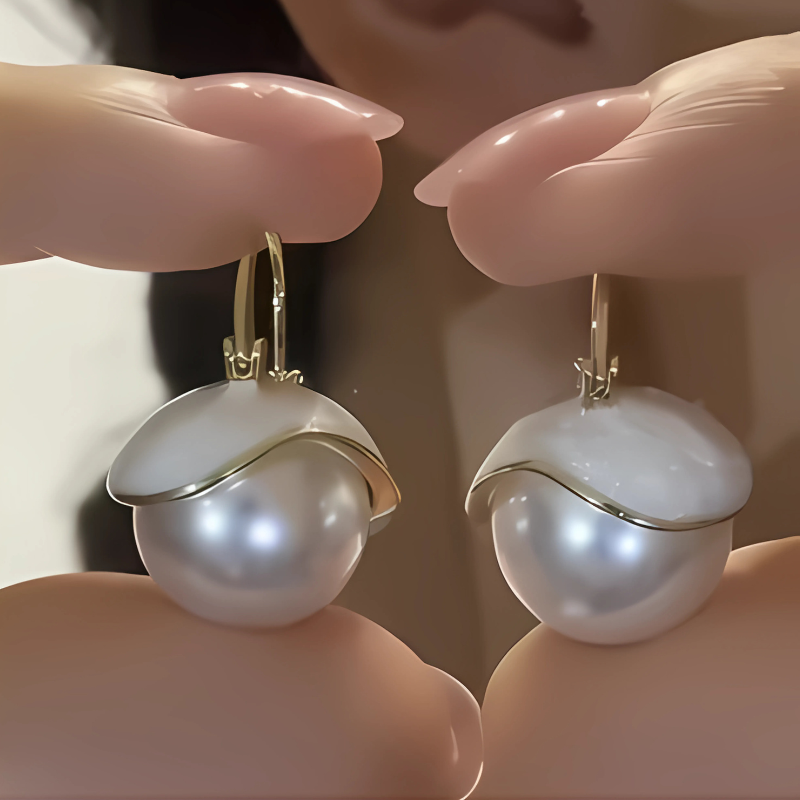 Gouden Parel Oorbellen - Cari