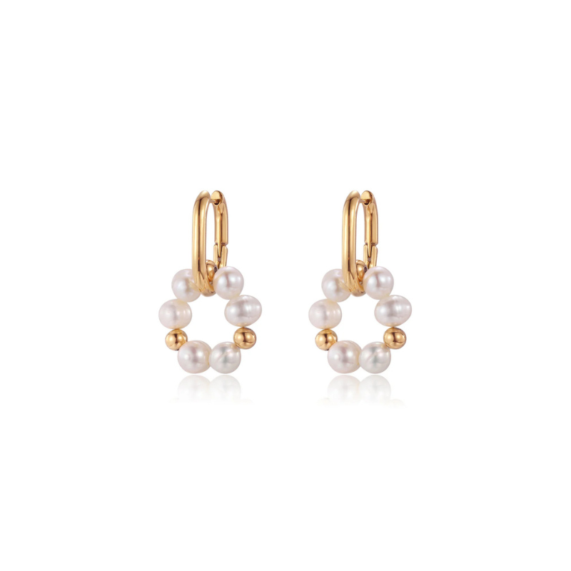 Stijlvolle Parel Bengelen Oorbellen - Lana voor een Elegante Look