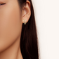 Stijlvolle Dubbele Hoops Oorbellen met Zirkonia voor Een Elegante Look