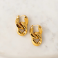 Gouden Geometrische Ovale Bengelende Oorbellen - Hannah