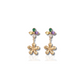 Elegante Bloemen Zircon Hangende Oorbellen - Mylah voor een verfijnde uitstraling