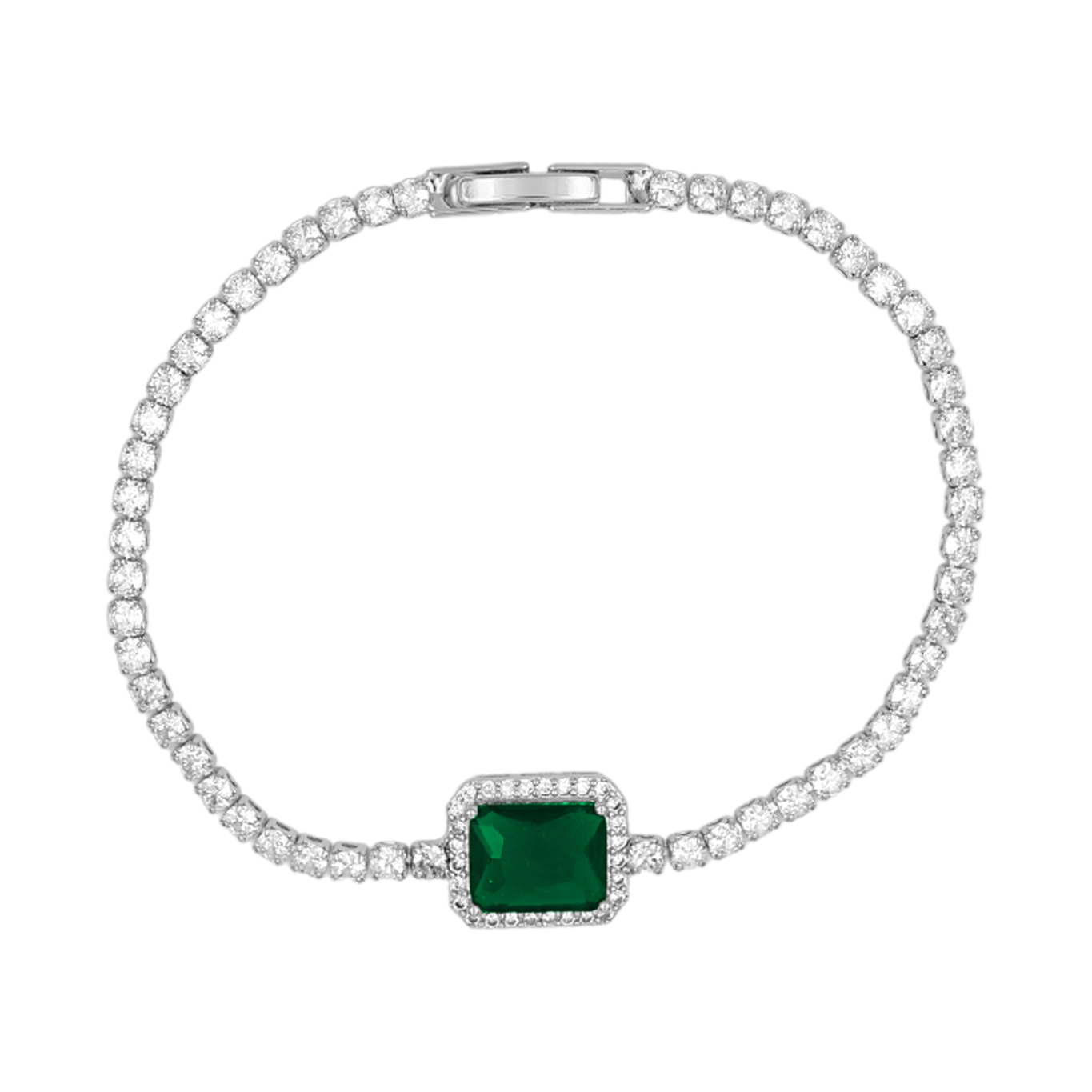 Elegante Tennisarmband met Smaragd – Tijdloze Luxe voor Elke Vrouw