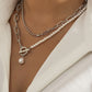 Zilveren Saturnus Schakelketting met Parel – Trendy Damesketting met Hanger
