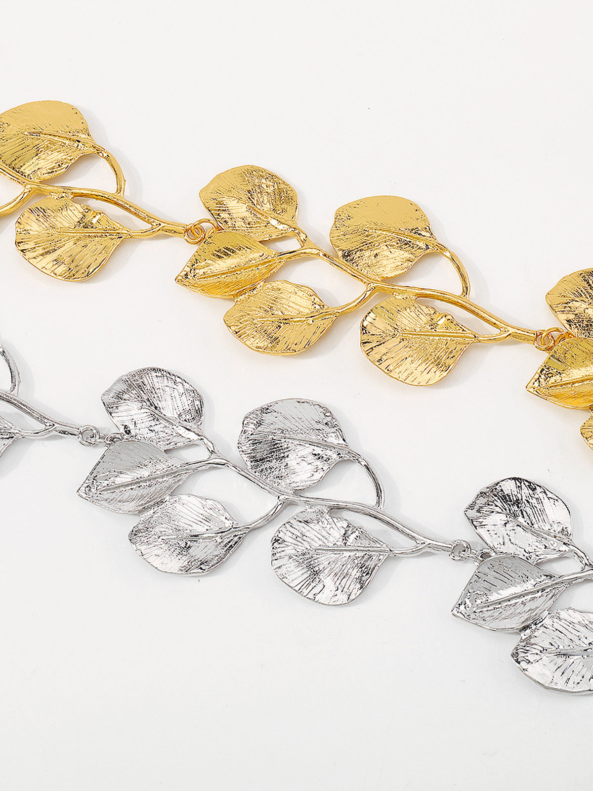 Elegante vintage legering bladketting - Tijdzaam en stijlvol accessoire