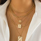 Elegante multi-rijige goudlaag ketting voor een stijlvolle uitstraling