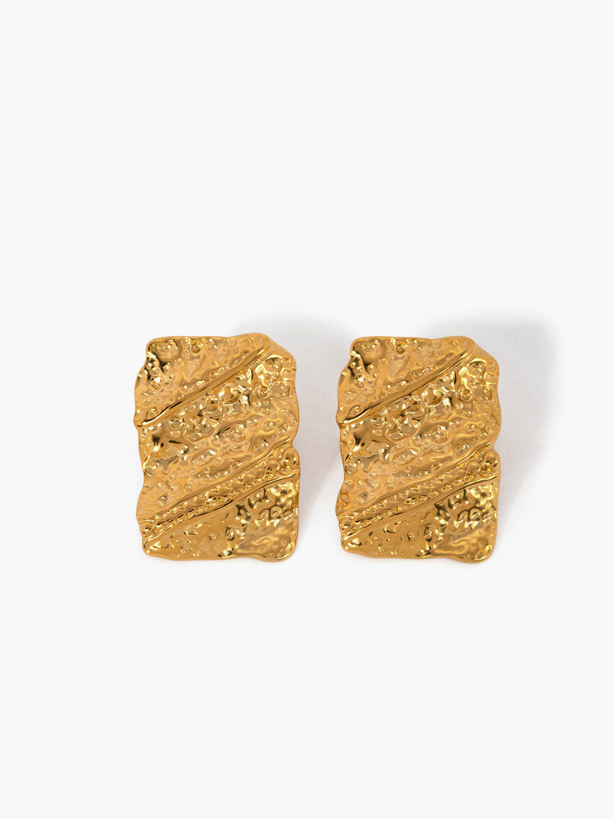 Elegante vierkante gouden oorbellen