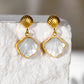 Elegante Gouden Parel- en Schelpenoorbellen voor een Tijdloze Look