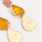 Geleefde geometrische resin oorbellen met elegante druppel
