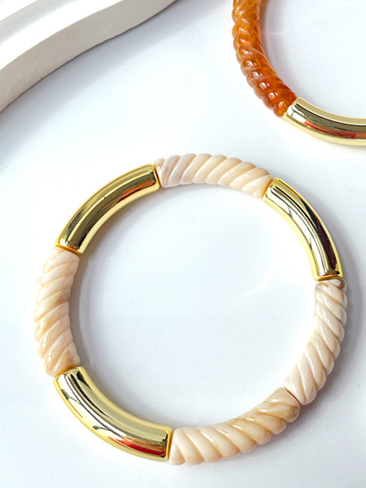 Stralende Gouden Schelp Statement Armband
