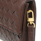 Stijlvolle Geweven Vegan Leren Handtas met Elegant Knoopsluiting