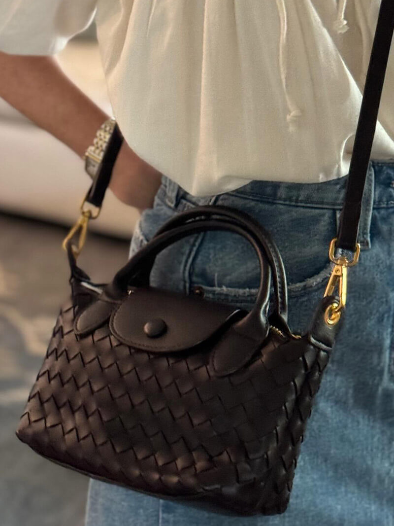 Elegante gevlochten mini-tas voor stijl en functionaliteit