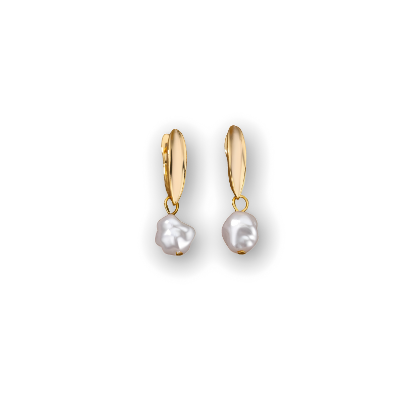 Gouden parel oorbellen - Ere