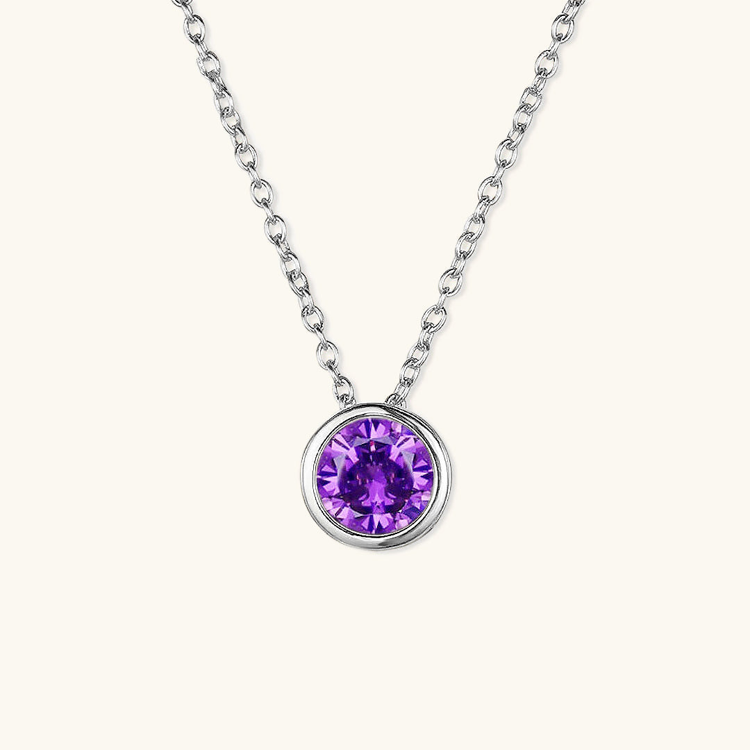 Elegante Geboortesteen Ketting - Amelia für personalisierte Geburtstagsgeschenke