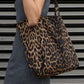 Grote Vintage Shopper met Luipaardprint