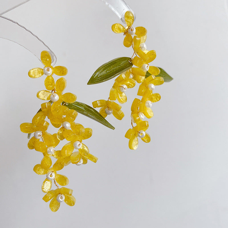 Elegante Bloemkralen Oorbellen - Melody Voor Een Verfijnde Look