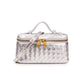 Elegante stoffen make-up- en accessoiretas in geweven ontwerp