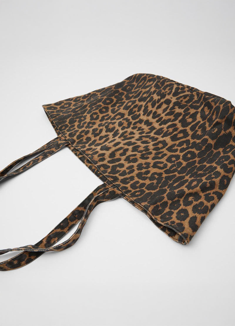 Grote Vintage Shopper met Luipaardprint