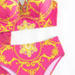 Boho Hoog Taille Bikini Set voor Vrouwen met Cover-up Vel̃