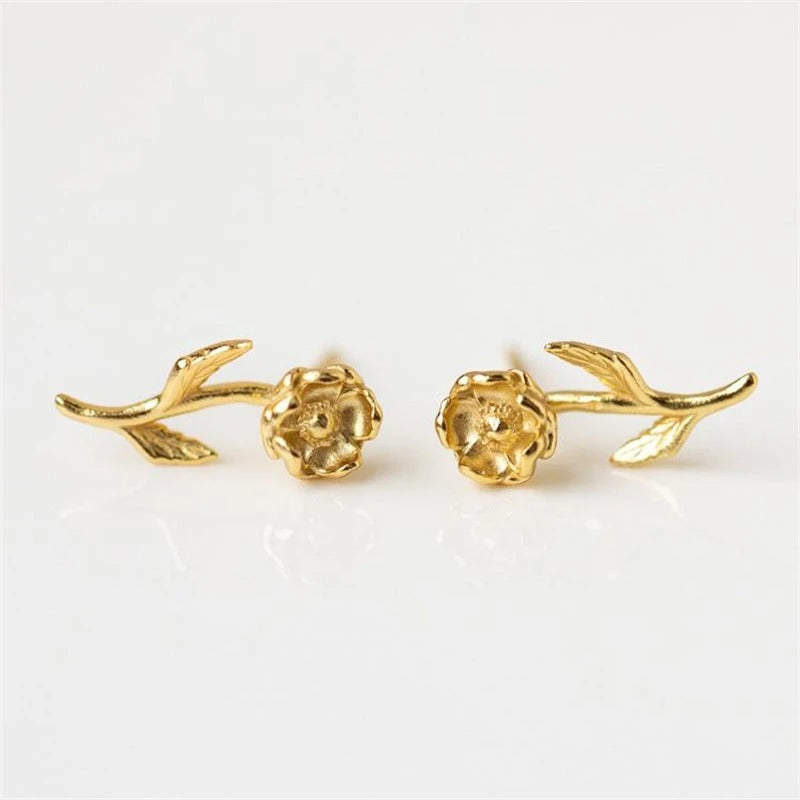 Gouden Geboortebloem Oorbellen - Maria