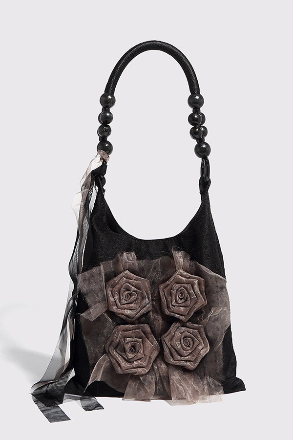 Stijlvolle Tie-Dye Rozenbloem Schoudertas - Perfect voor casual en elegante looks