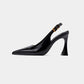 Elegante schoenen met puntige hak van nepleer