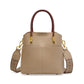 Emmerbag voor dames in generfd leer met dubbel handvat - Emilia