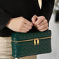 Elegante stoffen make-up- en accessoiretas in geweven ontwerp