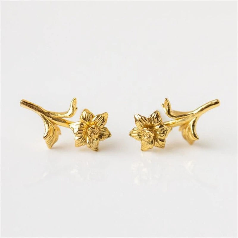 Gouden Geboortebloem Oorbellen - Maria